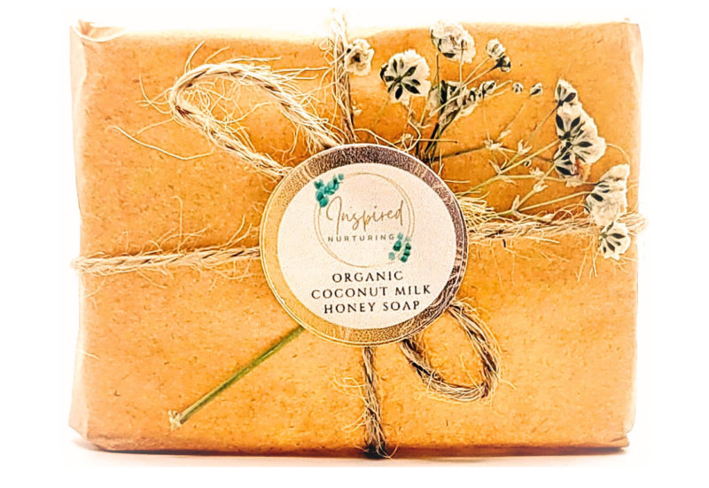 Coconut Milk Honey Organic Soap (Gift-Wrapped)